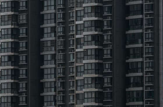 black and white concrete building