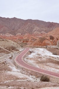 Wavy mountain road